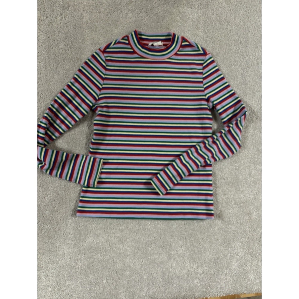 Monki Cotton Blouse Top Size S Long‎ Sleeve